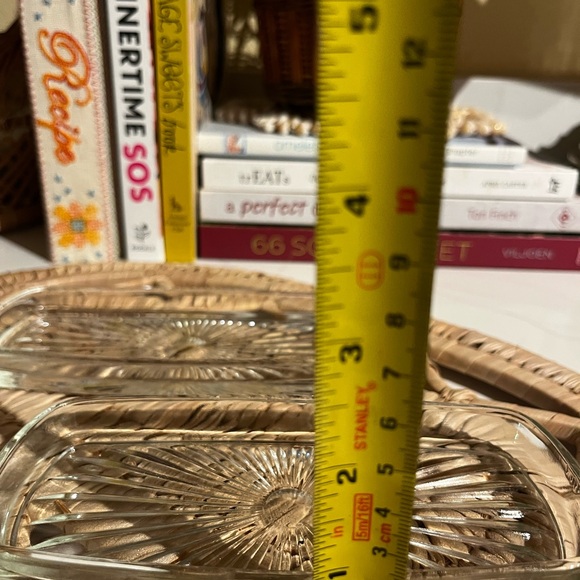 Vintage set of 2 clear glass butter dishes 🧈 - Picture 5 of 8